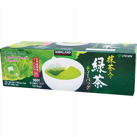 Kirkland Signature Green Tea 100 Japanese Green Tea Leaves Box Of