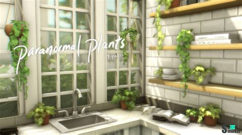 Набор комнатных растений "paironormal plants" для Симс 4. Скачать мод