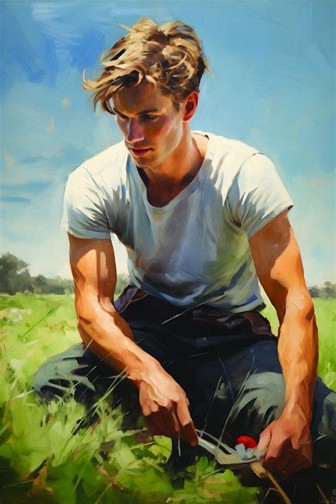 Impressionistic Painting Gay Art Male Painting Male Portrait Etsy