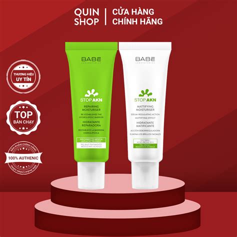 Kem Dưỡng Kiềm Dầu Giảm Mụn Phục Hồi Babe Laboratorios Stop AKN