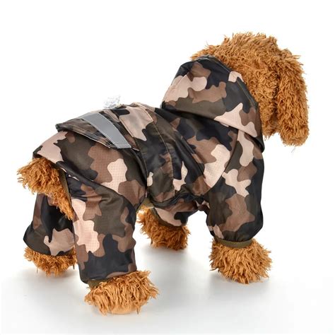 Dog Raincoat Puppy Rain Coat with Hood Reflective Waterproof Dog ...