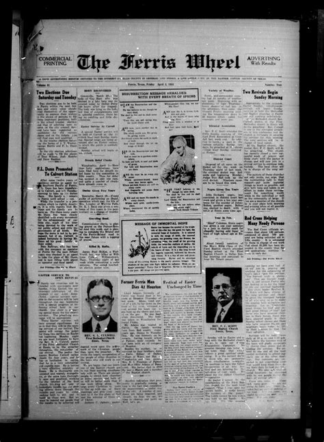 The Ferris Wheel (Ferris, Tex.), Vol. 41, No. 2, Ed. 1 Friday, April 3 ...