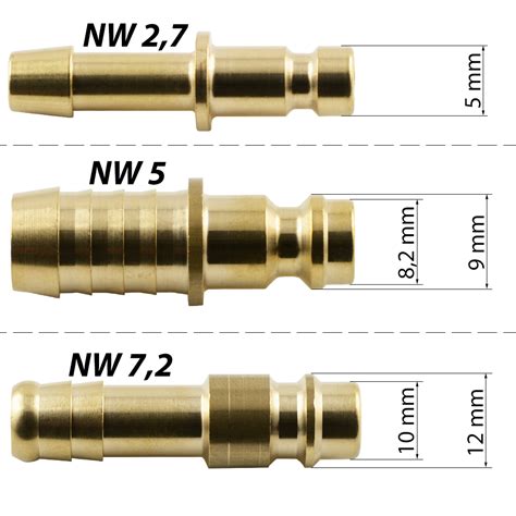 Druckluftkupplung Kupplungsstecker Mit Berwurfmutter Nw Nw Nw