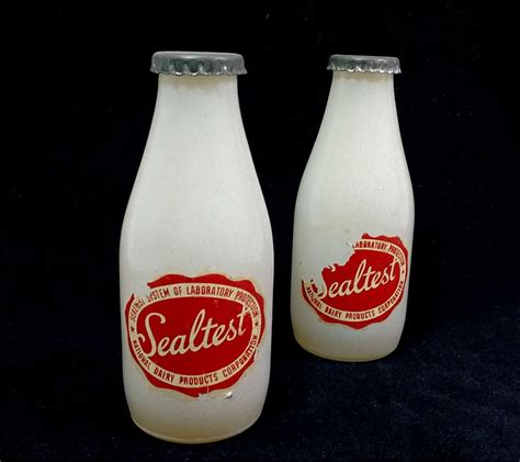 Vintage Sealtest Dairy Products Frosted White Milk Bottle Etsy Bottle Milk Bottle Dairy