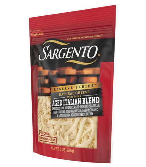 Sargento® Reserve Series™ Shredded Aged Italian Blend Natural Cheese 6 Oz Sargento