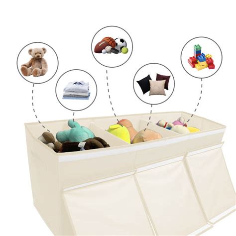 Extra Large Toy Chest With Lid Alphabet Pattern