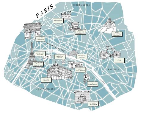 Mapa Ilustrado De Paris Mapa Ilustrado De Paris Le De France Fran A