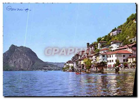 Carte Postale Moderne Gandria Lago Di Lugano Panorama E Monte S