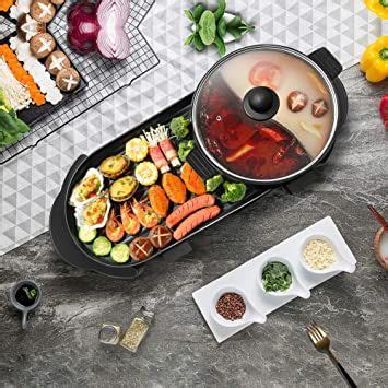 Portable Electric Grill And Hot Pot In Mufti Functional Electric Indoor Grill Hot Pot And
