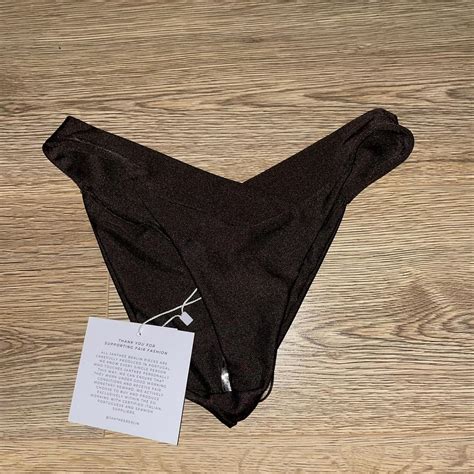 Janthee Brown Bikini Bottoms Never Worn So Depop