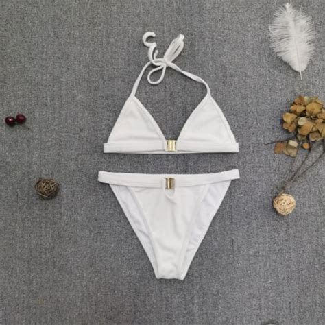 China Beautiful Sexy Girls Swimwear Photos White Bikini Custom Made Swimsuit China Model