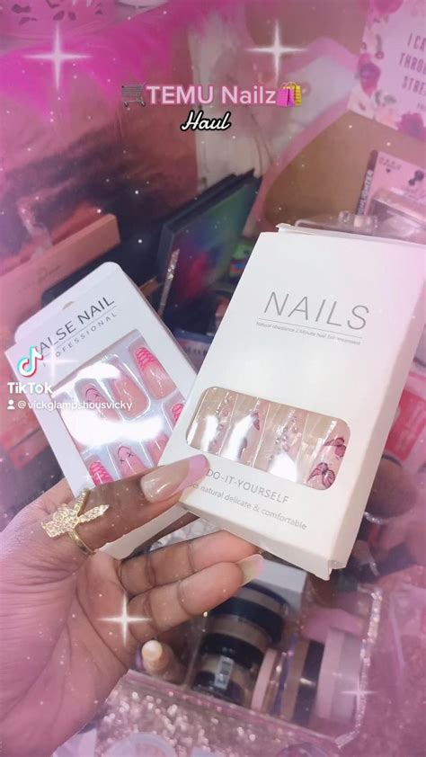 Temu Press On Nails Pinknails Y Knails Pink Pink Nails Nude Nails French Nails