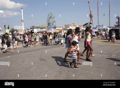 Fourth Of July At Coney Island Crowds At The Amusement Park 2012