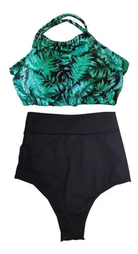 Biquíni Retro Hot Pants Vintage Pin Up Cintura Alta Parcelamento sem juros