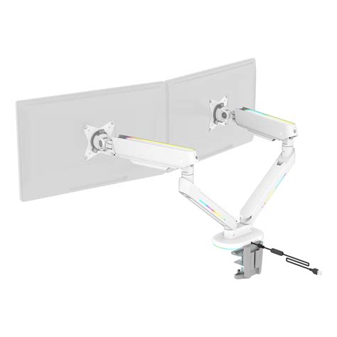 Стойка DELTACO GAMING, за 2 монитора с RGB, дистанционно управление, 17 ...