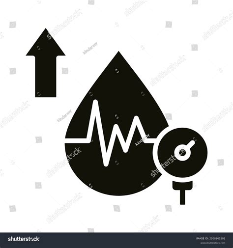 Elevated Blood Pressure Icon Line Vector Stock Vector (Royalty Free