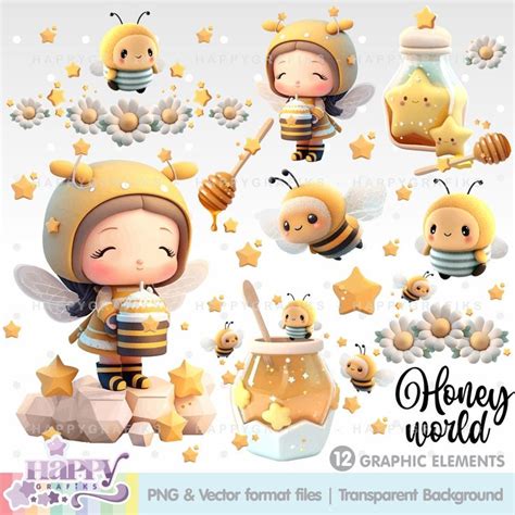 Bee Clipart Vector Bee Girl Clipart Bee Clipart Bee Graphics Bee