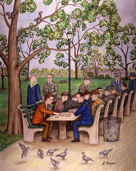 Checkers In The Park By Linda Mears Art Painting Art Theme