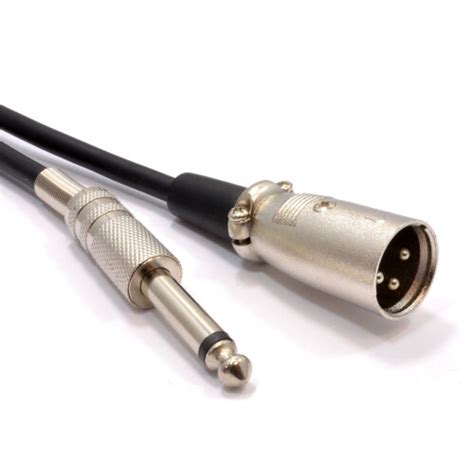 Kenable Instrument Cable Xlr 3 Pin Plug To 635mm Male Mono Jack Plug