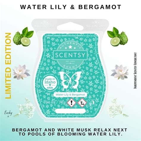 Water Lily And Bergamot Scentsy Bar The Candle Boutique Scentsy Uk Consultant