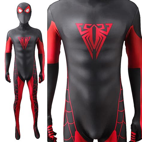 Miles Morales Spider-Man 10th Anniversary Cosplay Costume Adults Kids ...