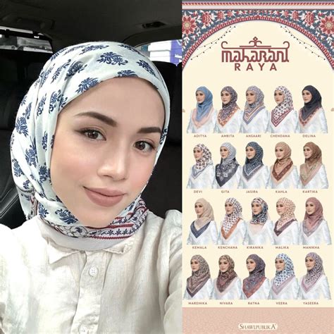 Shawlpublika Maharani Raya Habibi Monofloral Shopee Malaysia