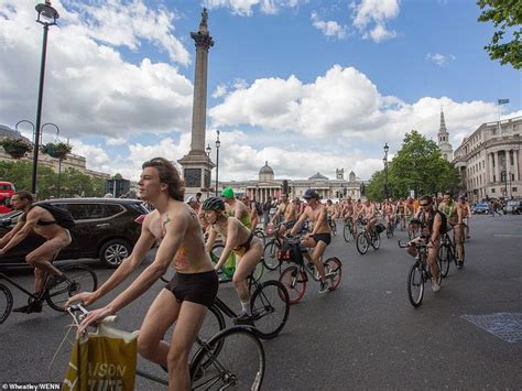 Naked Bike Ride Sees Thousands Baring All Through Streets Of London In Naked Bike Bike