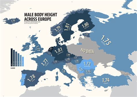 average male height in europe : r/MapPorn
