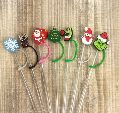 Christmas Stanley Straw Topper Christmas Straw Toppers Santa Straw