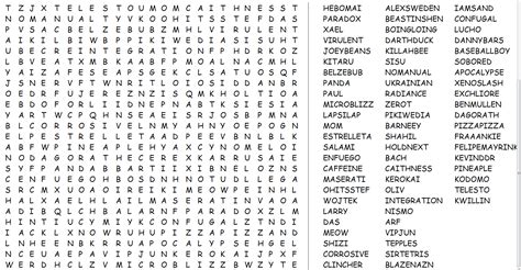 100 Hard Word Search Puzzles Printable Printable Word Search
