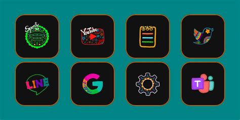 64+ Neon App Icon pack - Download all icon packs | WidgetClub