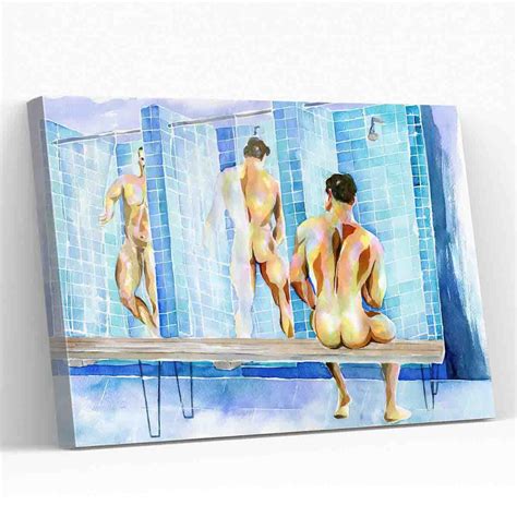 Amazon Canvas Wall Art Mens Bedroom Watercolor Painting Gay Man Gay Man Wall Art Bathroom
