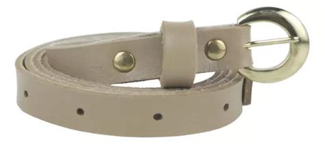 Cinto Para Feminino Shr Hl f 01 De Couro Sintético Nude Desenho Do Tecido Lisa Fivela Cor