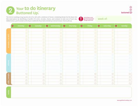 Printable Road Trip Itinerary Template