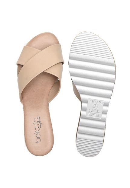 Tamanco Beira Rio Tiras Cruzadas Nude Compre Agora Dafiti Brasil