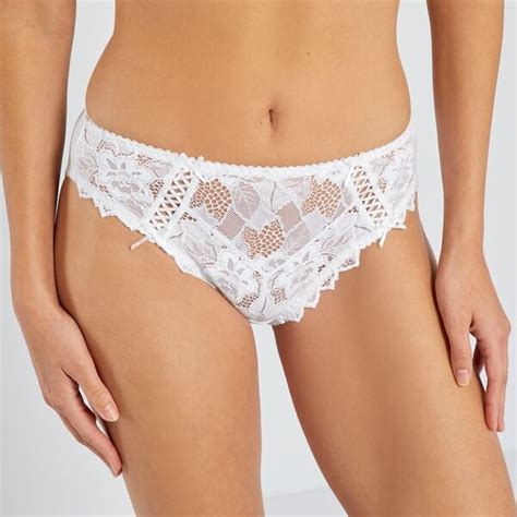 Culotte Dentelle Sans Complexe Lingerie Du S Au Xxl Blanc Kiabi