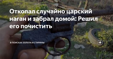 Откопал случайно царский наган и забрал домой: Решил его почистить ...