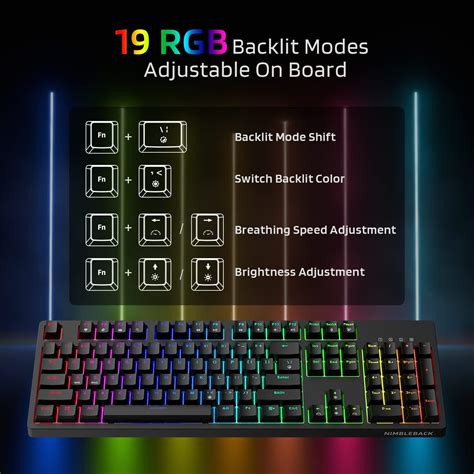 Buy Ltc Nb Nimbleback Wired Key Hot Swappable Mechanical Keyboard Black Ergonomic