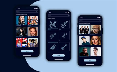 Music mobile app on Behance