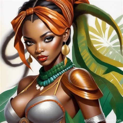 Exotic African American Hot Bikini Model Posing On The Beach Yellow Bikini Long Brown Wavy Wet