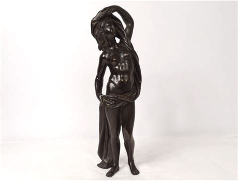 Bronze Statuette Sculpture Goddess Venus Aphrodite Naked Naiad Late Th Century