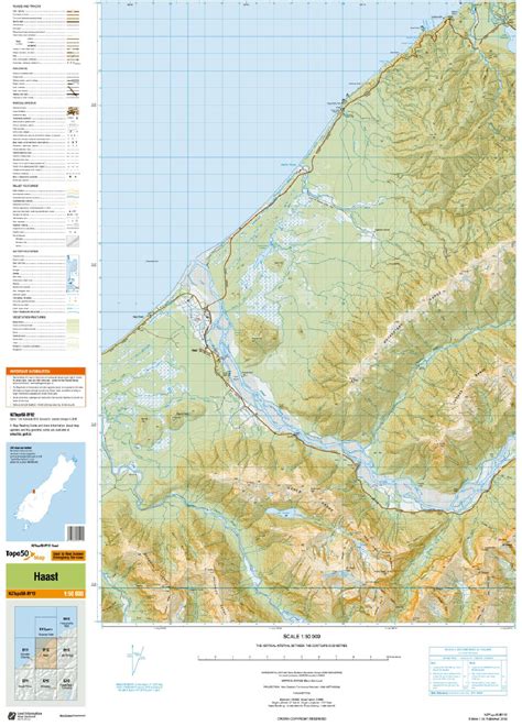 Topo Map By Haast Toit Te Whenua Land Information New Zealand