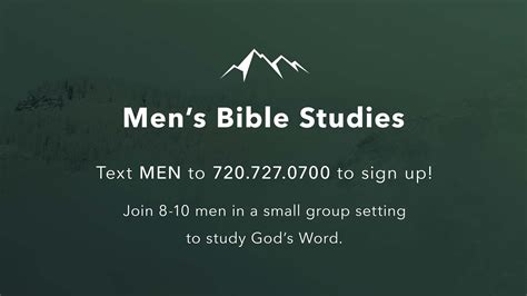 Men’s Bible Studies Launch | Ken Caryl Church