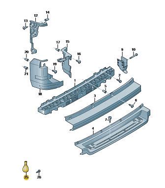 Van Parts Direct Vw Crafter Onwards Rear Bumper Centre Section