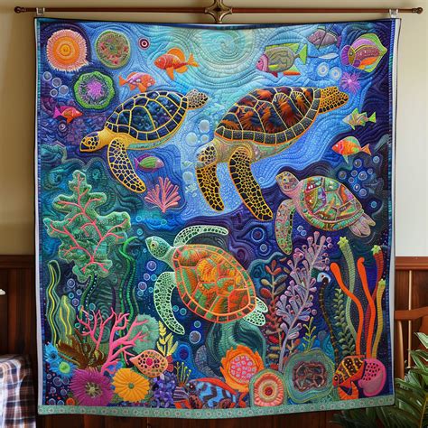 Sea Life Quilt Blanket Christmas Ts For Friends Prideearthdesign
