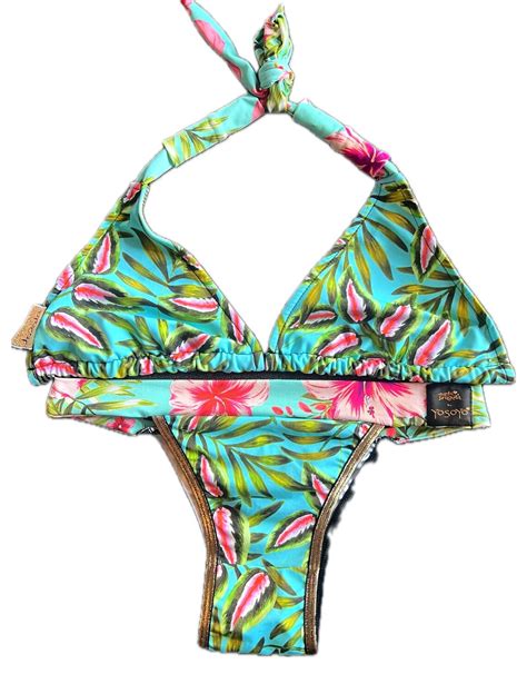 CONJUNTO DE BIKINI Tiny Brazil triángulo FLOWER ME