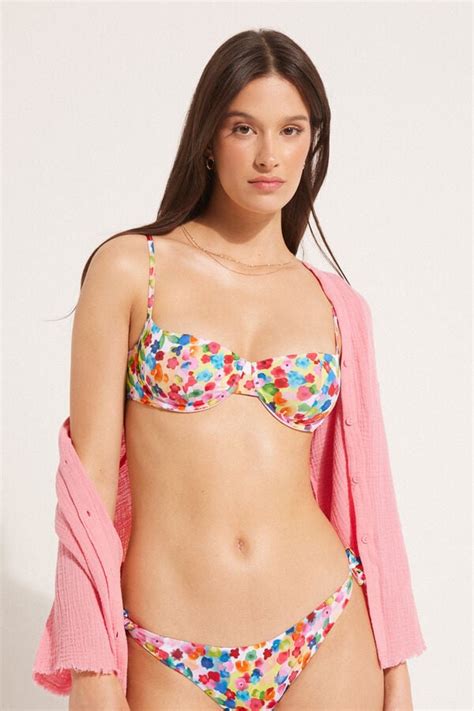 Reggiseno Bikini Balconcino Fiori Acquerello Balconcino Donna Tezenis Saldi Tezenis Italia
