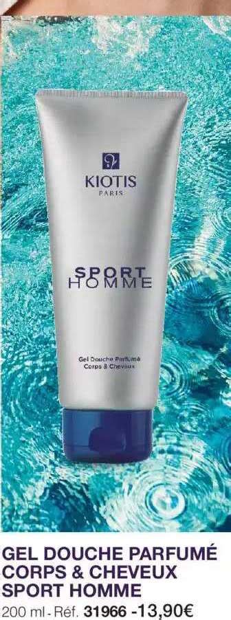 Promo Gel Douche Parfum Corps Cheveux Sport Homme Kiotis Chez