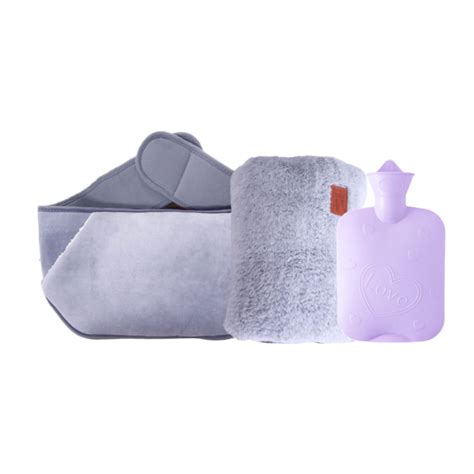 Rubber Hot Water Bag Set For Pain Relief Pouches With Plush Waist Cover Buy Now With
