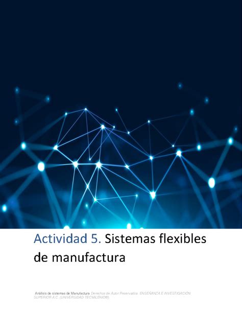 Actividad Sistemas Flexibles De Manufactura Et An Lisis De